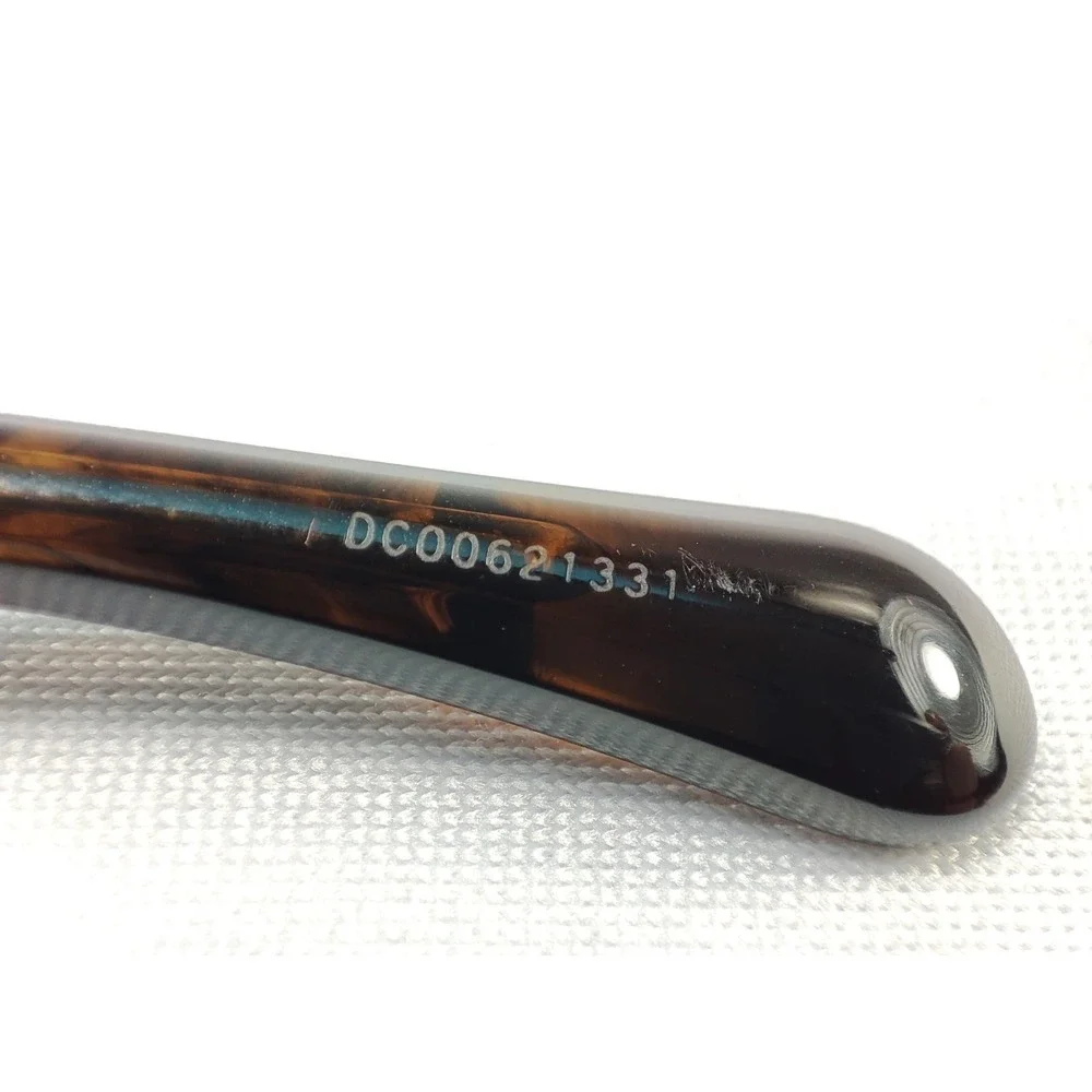 Chanel 3310-Q c.1569 Tortoise Leather Temple Eyeglass Frames Only 52-16-140